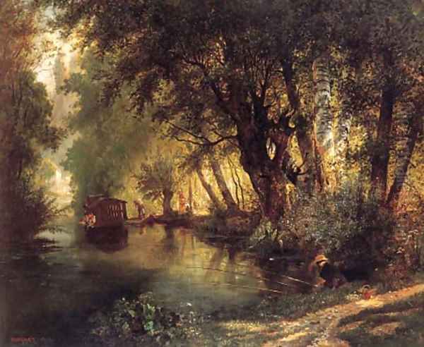 A summer evening on the canal - view 1