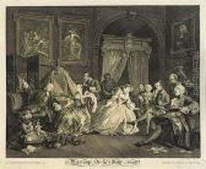 'marriage A-la-mode', Suite Complete De 6 Planches,1745 by William Hogarth