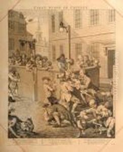 First Stage Of Cruelty Et Second Stage Of Cruelty by William Hogarth
