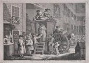 The Stage Coach Or The Country Inn Yard by William Hogarth