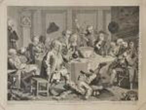 A Midnight Modern Conversation by William Hogarth