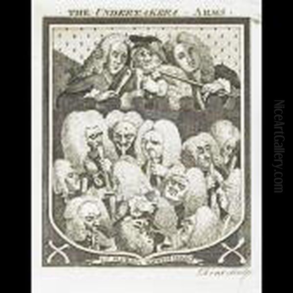 The Laughing Audience; The 
Undertakers Arms; The Five Orders Ofperriwigs As They Were Worn At The 
Late Coronation Measuredarchitectonically - view 1