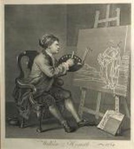 Painting The Comic Muse by William Hogarth