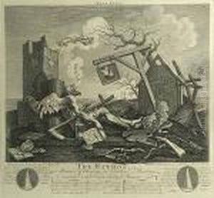 A Group Of Eight Prints On Laid And Wove Papers by William Hogarth