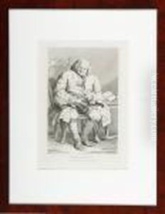 Simon Lord Lovat. Engraving. 37 X 25 Cm by William Hogarth