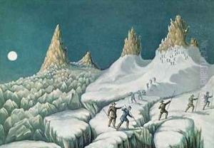 Departure from the Great Mulets The Arrival at the Summit The Ascent of Mont Blanc by Albert Smith by MacGregor, J. J.