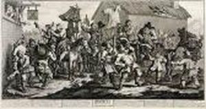 Hudibras Encounters The Skimmington by William Hogarth