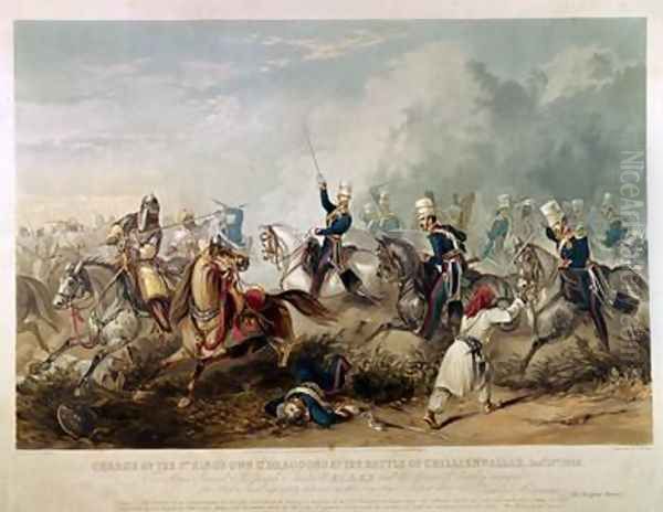 Charge of the Kings Own Light Dragoons at the Battle of Chillianwala on 13th January - view 1