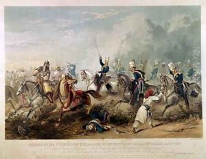 Charge of the Kings Own Light Dragoons at the Battle of Chillianwala on 13th January by Henry Martens