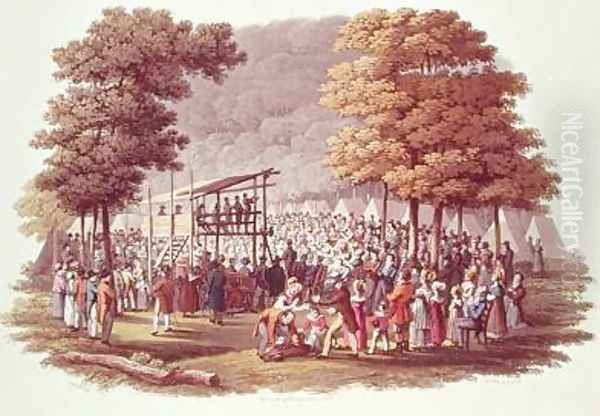 Camp Meeting of the Methodists in North America - view 1