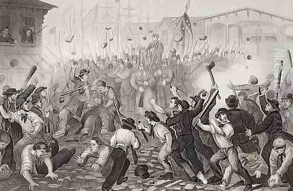 Attack on the Massachusetts 6th at Baltimore Maryland - view 1