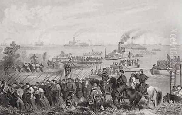 The landing of troops on Roanoke Island during the American Civil War North Carolina 1862 - view 1