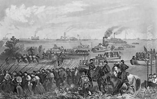 Landing of troops on Roanoke Island - view 1