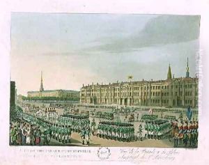 View of the Parade and the Imperial Palace at St Petersburg