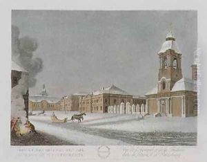 View of the Arsenal and the Foundry at St Petersburg by Mornay
