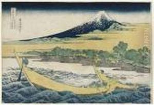 Tokaido Ejiri Tago No Ura 
Ryakuzu (abridged View Of The Coast Of Tago Near Ejiri On The Tokaido) by Katsushika Hokusai