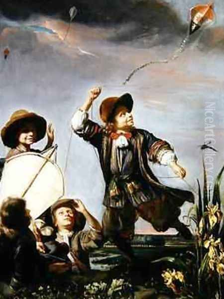 Boys Flying Kites - view 1