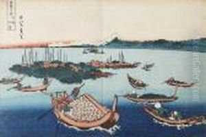 Latere Druk Met Gewijzigd Kleurpatroon (eerste Drukken Volledig Inblauwtinten) by Katsushika Hokusai