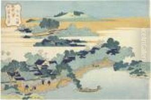 Kumemura Chikuri by Katsushika Hokusai