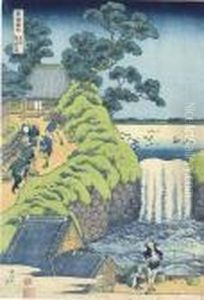 Toto, Aoigaoka No Taki by Katsushika Hokusai