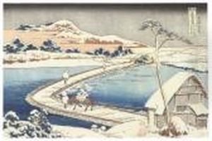 Kozuke Sano Funabashi No Kozu by Katsushika Hokusai