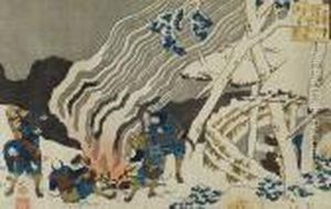 Minamoto No Muneyuki Ason by Katsushika Hokusai