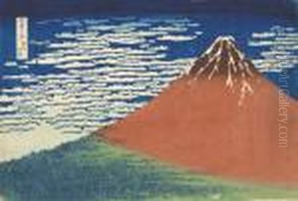 Gaifu Kaisei Fugaku Sanjurokkei Hokusai Aratame Litsu Hitsu Oban Yoko-e - view 1