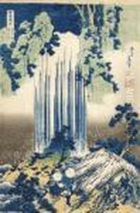 From The Series Shokoku Taki 
Meguri [a Tour Of Japanese Waterfalls], Mino No Kuni Yoro No Taki by Katsushika Hokusai