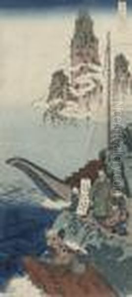 From The Series Shika Shashin Kyo [imagery Of The Poets] Hakurakuten - view 1