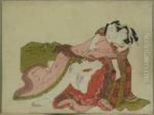 Zugeschrieben. Kurtisane Und Klient, Japan by Katsushika Hokusai