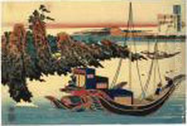 Otomo No Yakamochi From The 
Series ````hyakunin Isshu Ubaga Etoki' (one Hundred Poems As Explained 
By The Nurse) - view 1