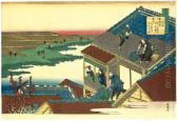 Ise From The Series ````hyakunin
Isshu Ubaga Etoki' (one Hundred Poems As Explained By The Nurse) - view 1