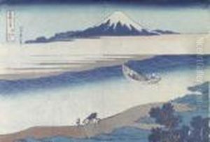 Bushu Tamagawa by Katsushika Hokusai