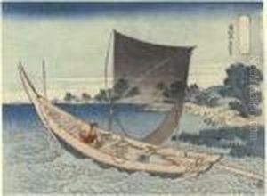 Soshu Tonegawa by Katsushika Hokusai