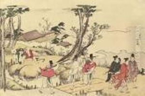 Frontispiece To The Illustrated 
Book Nishikizuri Onna Sanjurokkasen (thirty-six Female Poets In Brocade 
Prints) by Katsushika Hokusai