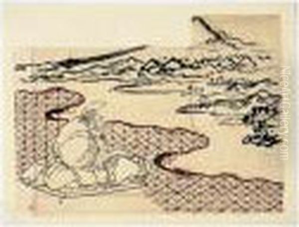 Dessin Preparatoire Pour Les Cent Vues Du Mont Fuji - view 1