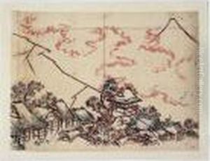 Dessin Preparatoire Pour Les Cent Vues Du Mont Fuji by Katsushika Hokusai