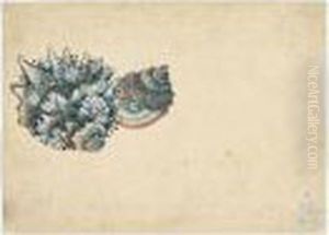 Surimono: Totsuka. by Katsushika Hokusai