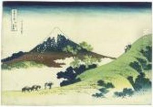 Koshu Inume Toge (inume Pass, Kai Province) by Katsushika Hokusai