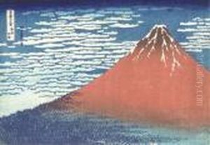 Red Fuji by Katsushika Hokusai
