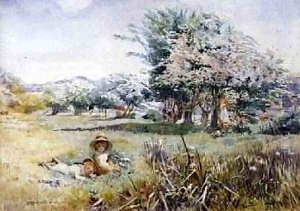 Children in an Orchard - view 1