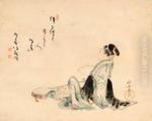 Beauty Awaiting A Lover by Katsushika Hokusai