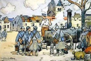 French Snipers at a Field Kitchen Marne October 1915