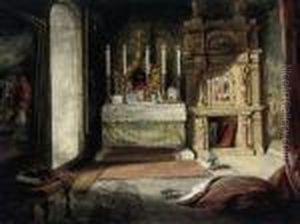 The Interior Of A Chapel by James Holland
