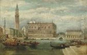 The Doge's Palace From Across The Bacino