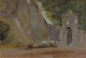 Ariccia, Figures Before A Stone Archway
