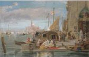 A Quayside, Venice, San Giorgio Maggiore Beyond A Quayside, Venice, San Giorgio Maggiore Beyond