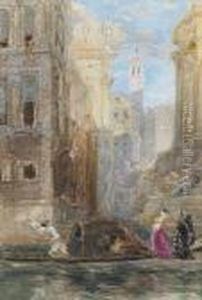 A Gondola On A Venetian Canal by James Holland
