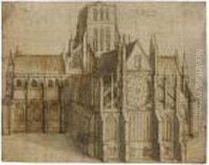 Old St. Paul's Cathedral, London, Seen From The East