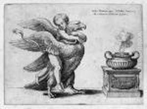 Mythologische Gegenstande Mit
Amoretten (amor Auf Dem Adler, Amor Auf Dem Lowen, Amor Auf Der
Gestreiften Tigerin, Amor Und Der Schwan, Die Sphinx Mit Zwei Leibern) by Wenceslaus Hollar